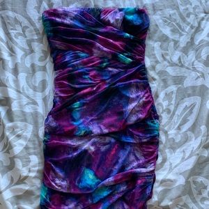 Guess Ruched Bodycon Strapless Dress